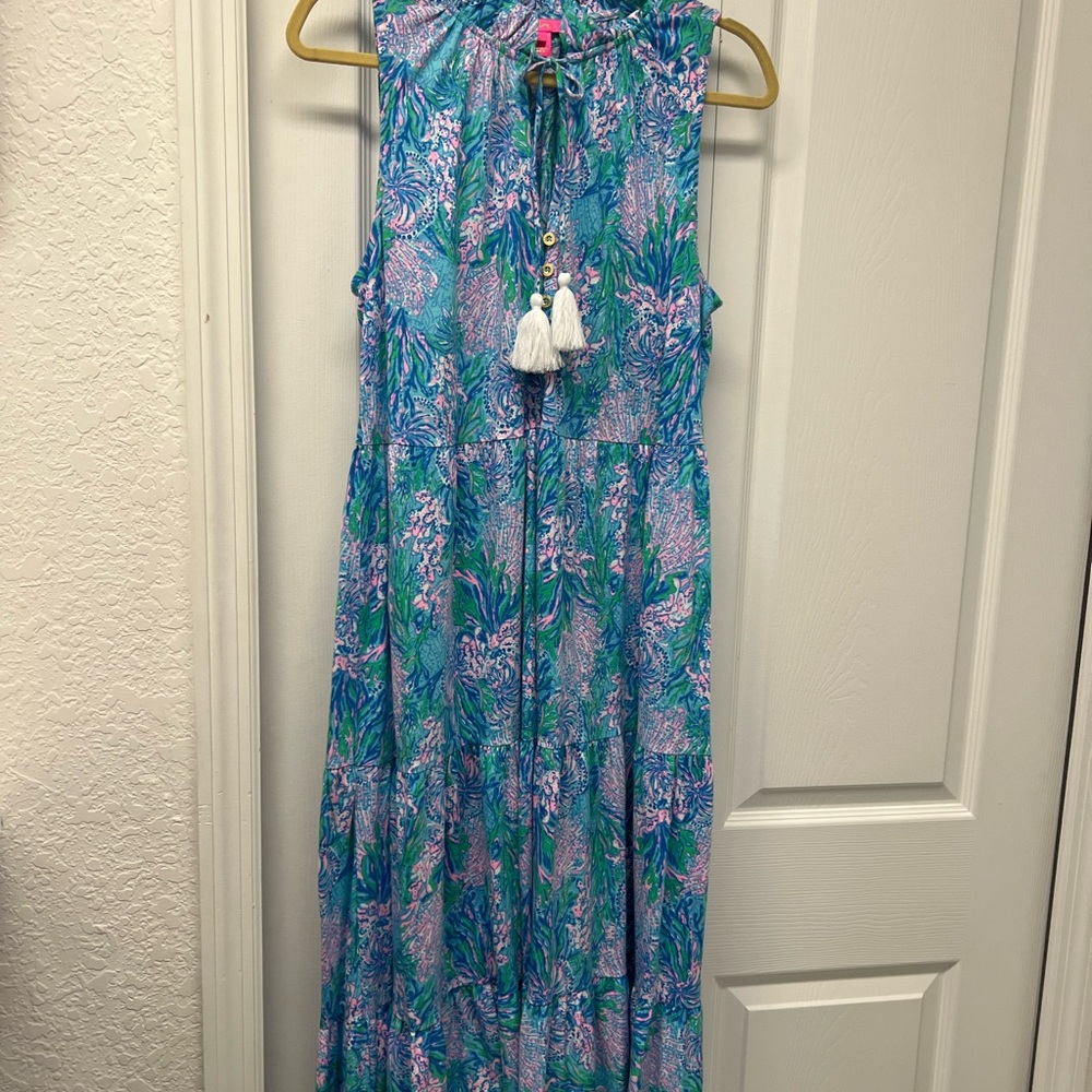 Lilly Pulitzer Blue and Pink Floral Dress